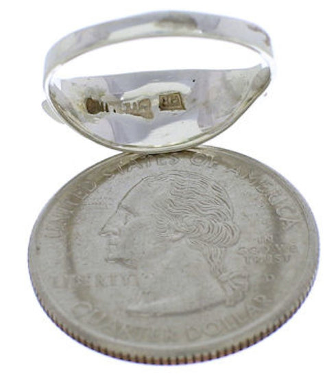 Southwest Tiger Eye Multicolor Silver Jewelry Ring Size 6-3/4 MX22480